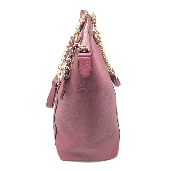 Coach F22211 Pebble Leather Ava Chain Tote Handbag - Picture 3 of 7